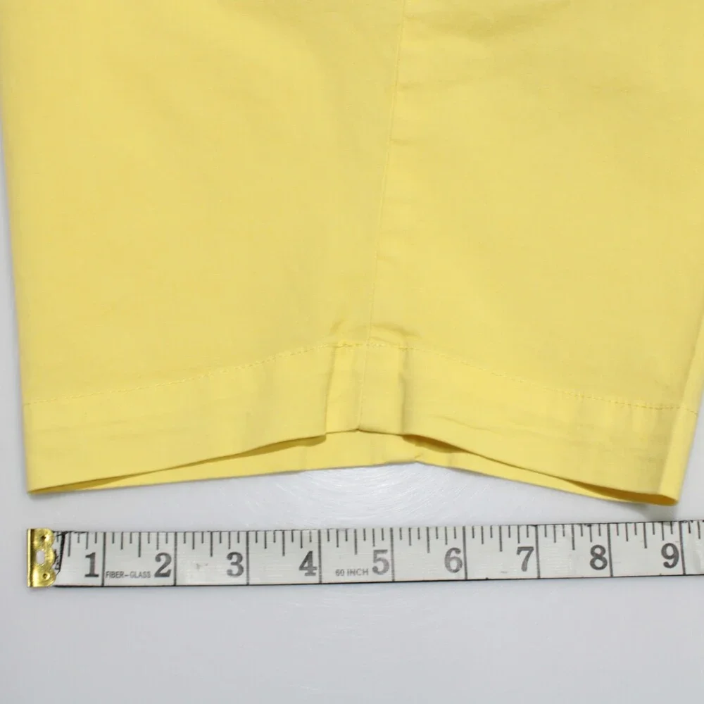PT Torino NWT Bermuda / Casual Shorts Size 50 (34 US) Solid Yellow Cotton Blend